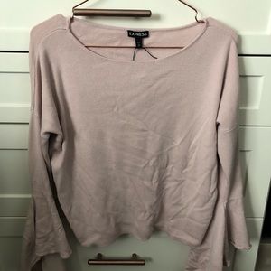 EXPRESS blush ruffled sweater size XS